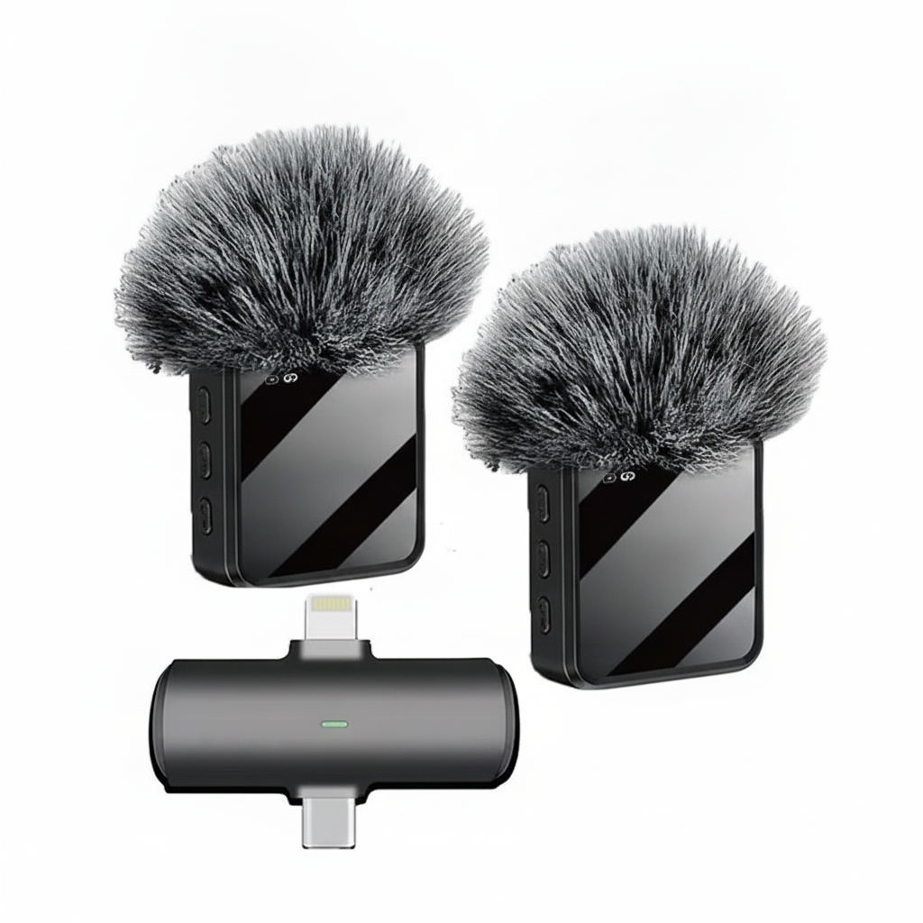 Micrófono Inalámbrico Celular Pack 2 TX Reducción Ruido Dsp-7