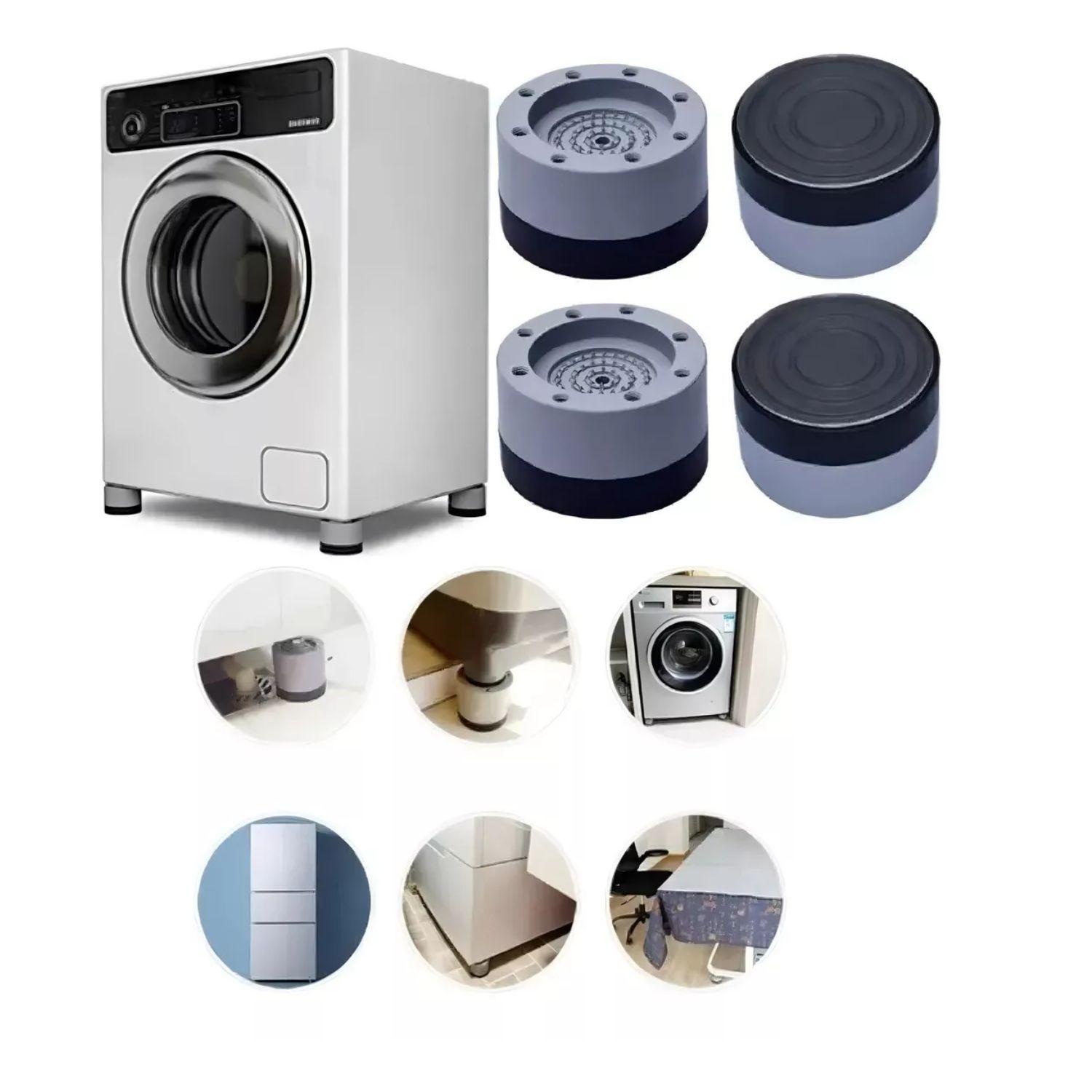 Pack 4 Piezas Soporte Altura Lavadora 6cm Gris-1