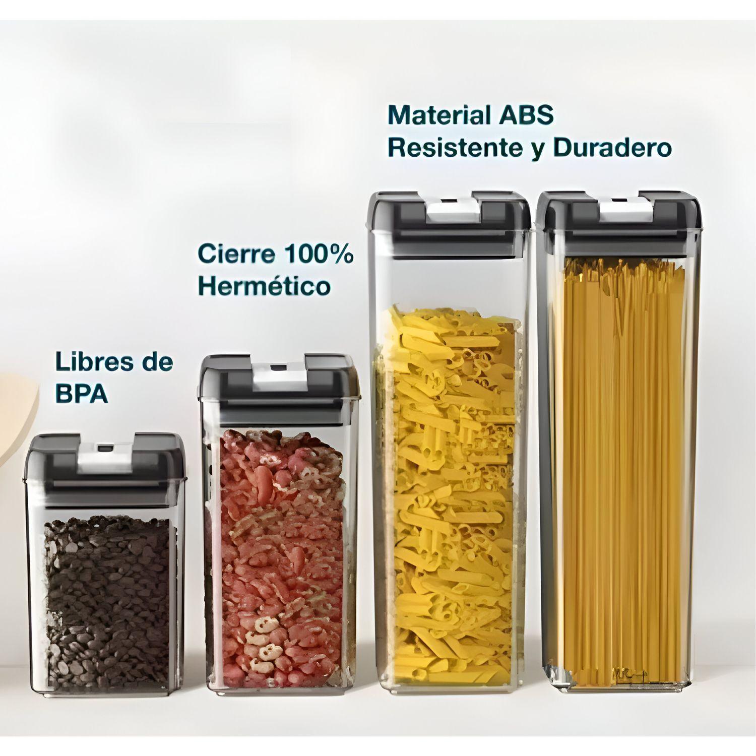 Set 7 Contenedores Cocina Despensa para Alimentos Alta Calidad-3