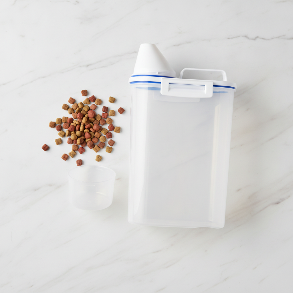 Recipiente Hermético Comida Mascotas 2 Litros Taza Medidora-7