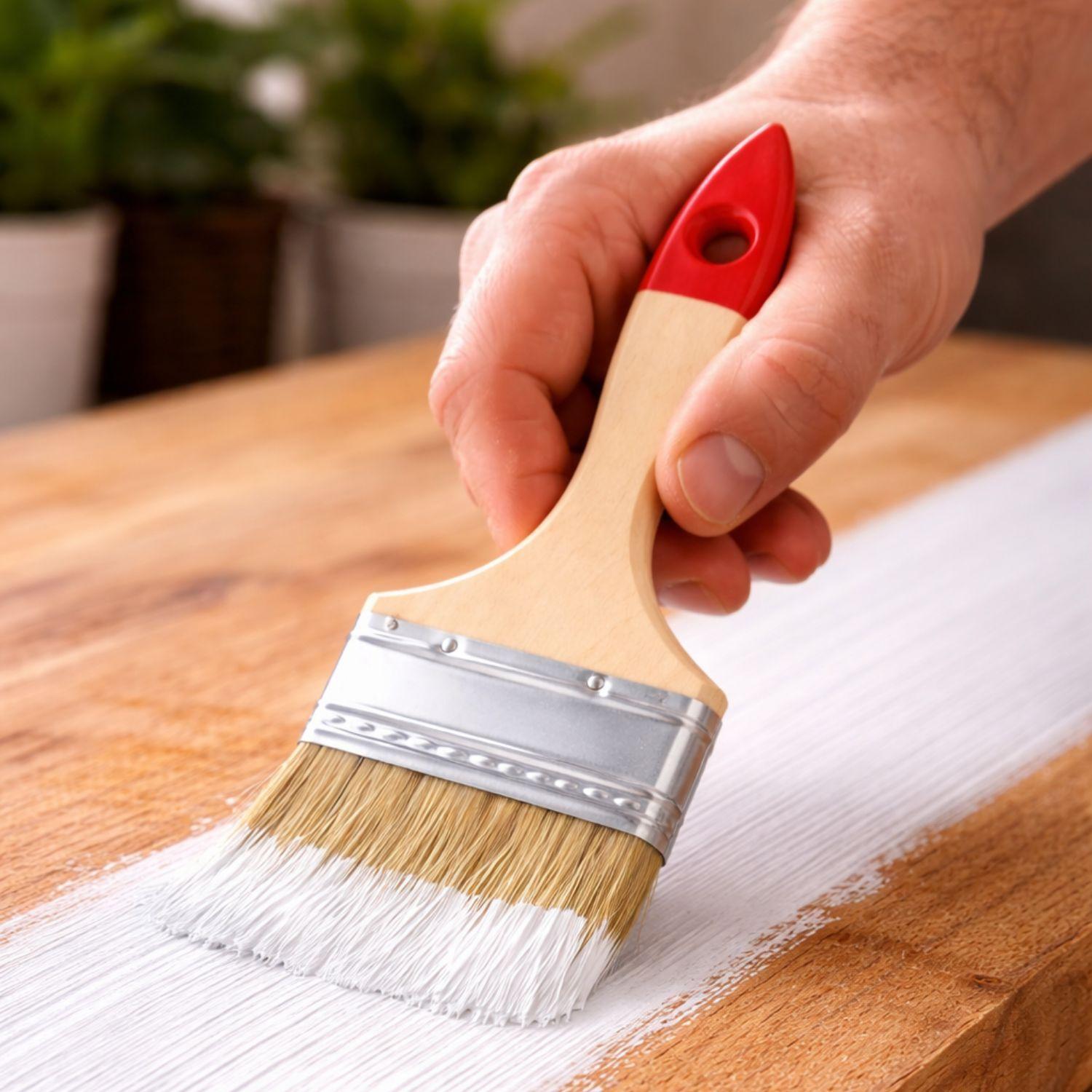 Brocha Mango Madera 3 Pulgadas Para Pintar Construcción-2