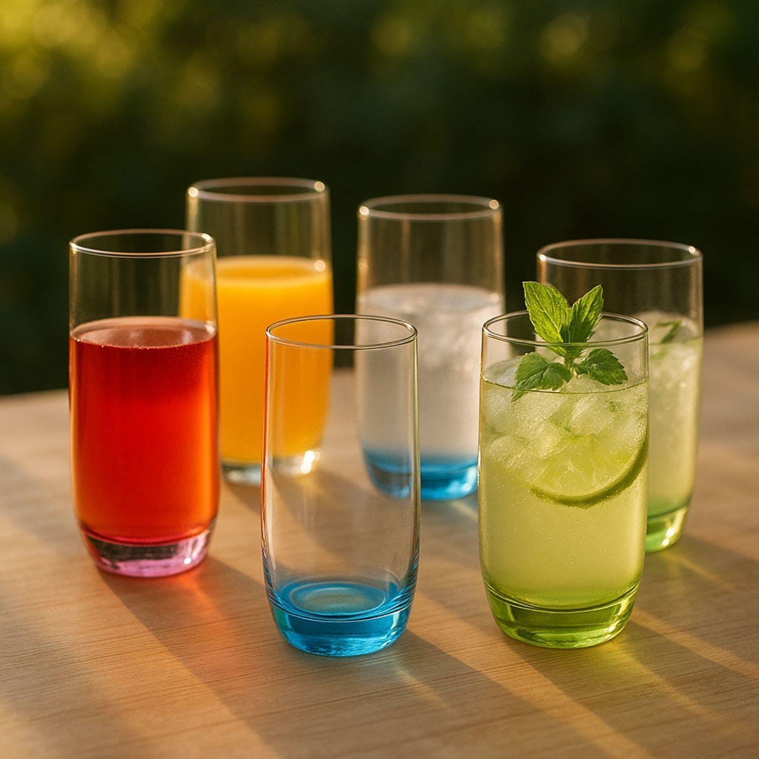 Set 24 Copas Vasos Cristar Fondo Color Fiestas Celebracion-3