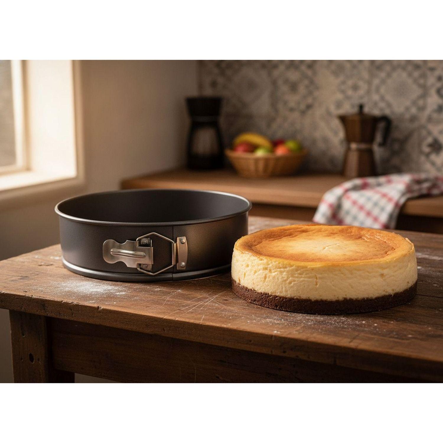 Molde Torta Queque Redondo Antiadherente 24cm Desmontable-5