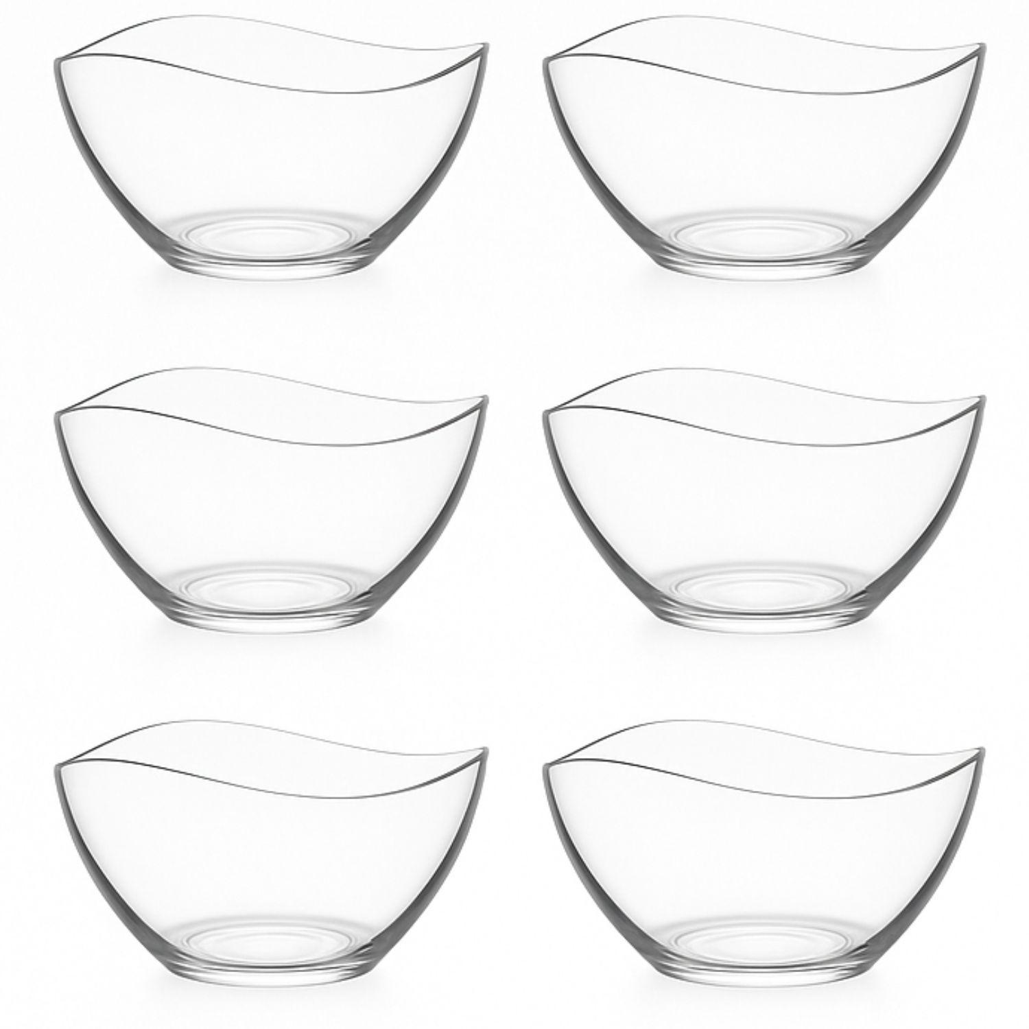 Set 6 Bowls Cuenco Ensaladera Tazon De Vidrio Aperitivos-0