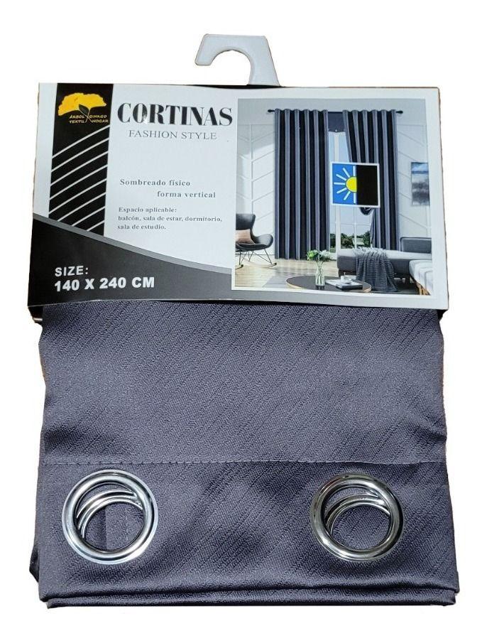 1 Paño Cortina Tela Sintetica Blackout Engomado 140x240cm-2