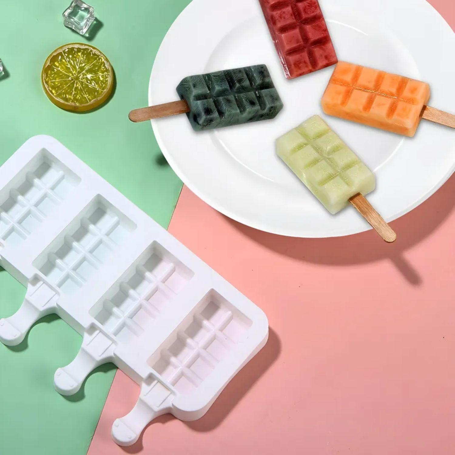 Molde Silicona Para Helados Forma Cubitos Surtido Reposteria-2