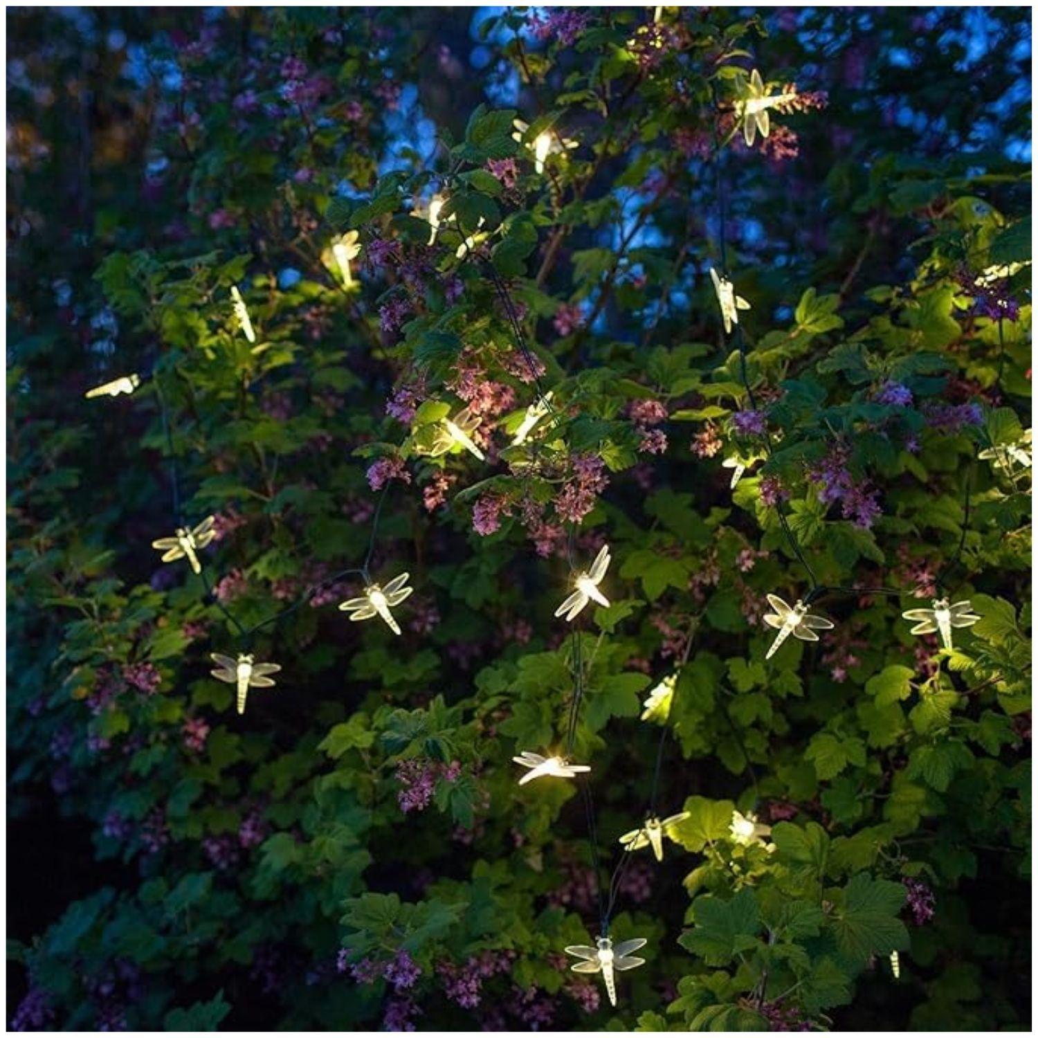Luces Navidad Libelulas Solar 4M Calidas Decoracion Hogar-3
