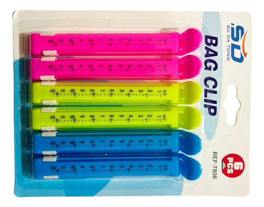 6 Clip Bolsas 11 Cm Sellado Facil Alimentos Conservacion 1-1