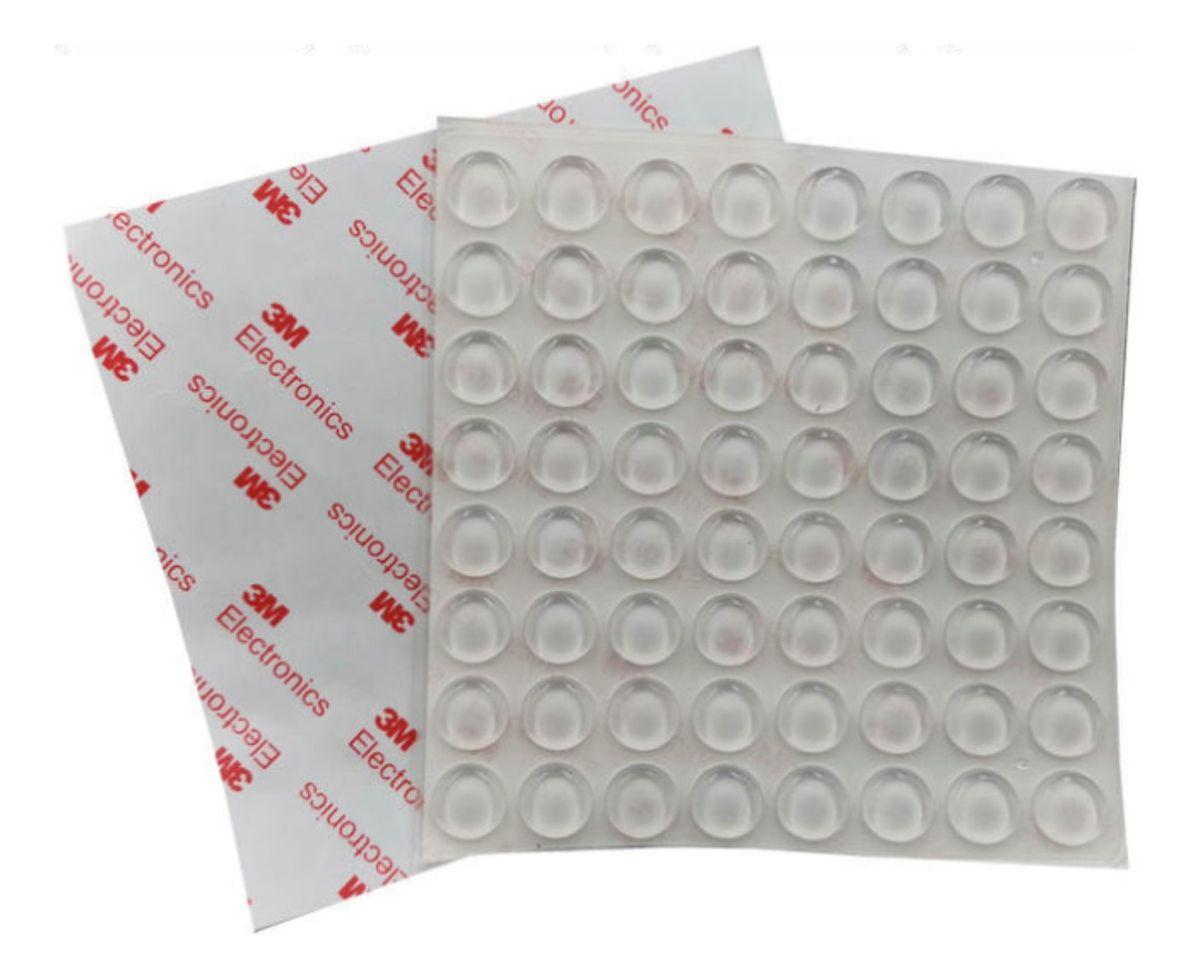 Set 100 Uds Topes Auto Adhesivo Transparente Puertas Muebles-0