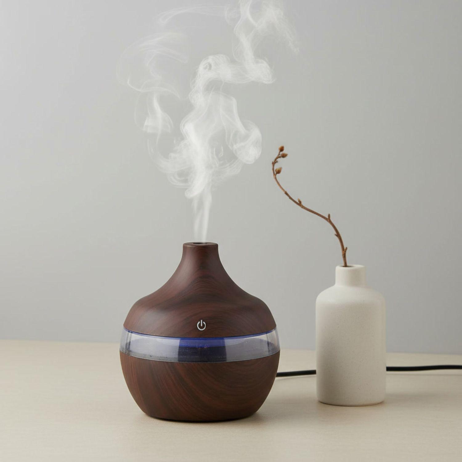 Pack Humidificador Aromatizador 12 Escencias Forma Grano Madera Oscuro-6