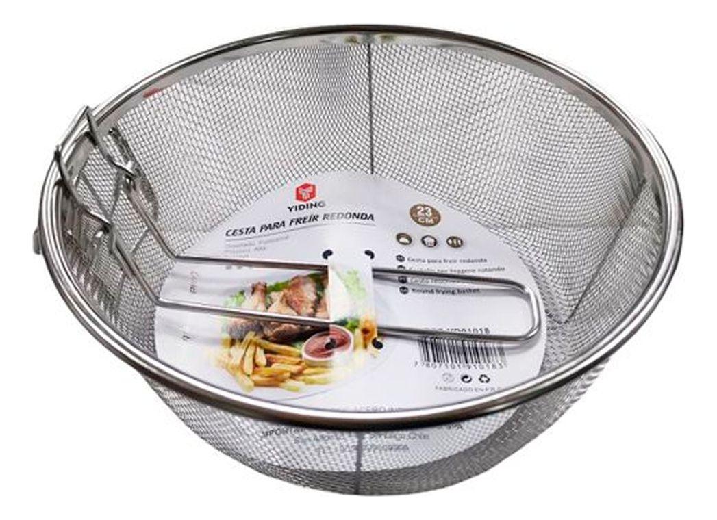 Cesta Redonda de 23 cm Para freir Alimentos Acero Inoxidable-1