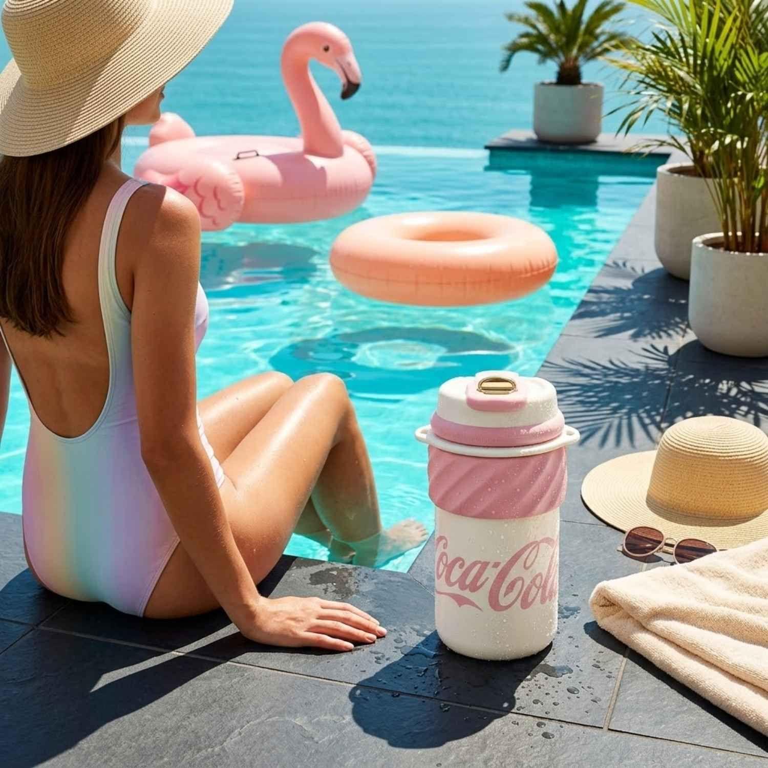 Termo Coca-Cola Germ Ice Cream 500mL Acero Inoxidable Rosa-2