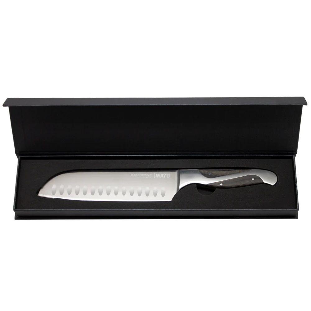 Cuchillo Santoku Black Edition 34cm Wayu Acero Inoxidable-3
