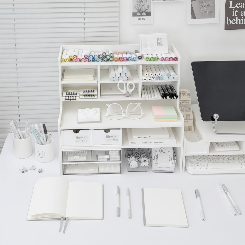 Organizador Escritorio 6 Niveles Cajones Estante Mesa-7