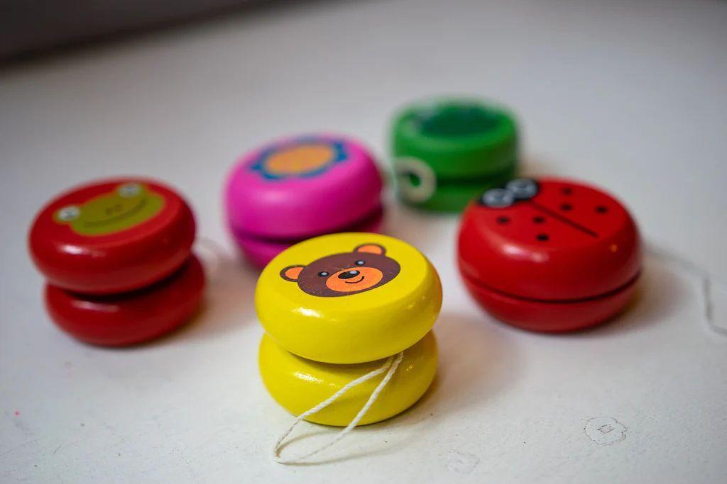Yoyo De Madera Para Niños Juguete Clasico Yoyo De Madera.-6