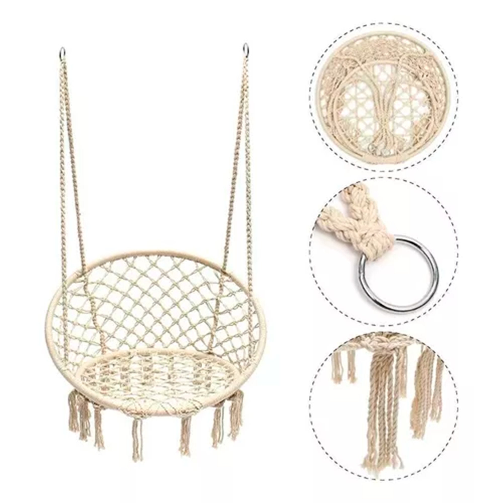 Silla Hamaca Tejido Colgante Para Casas Hogar-5