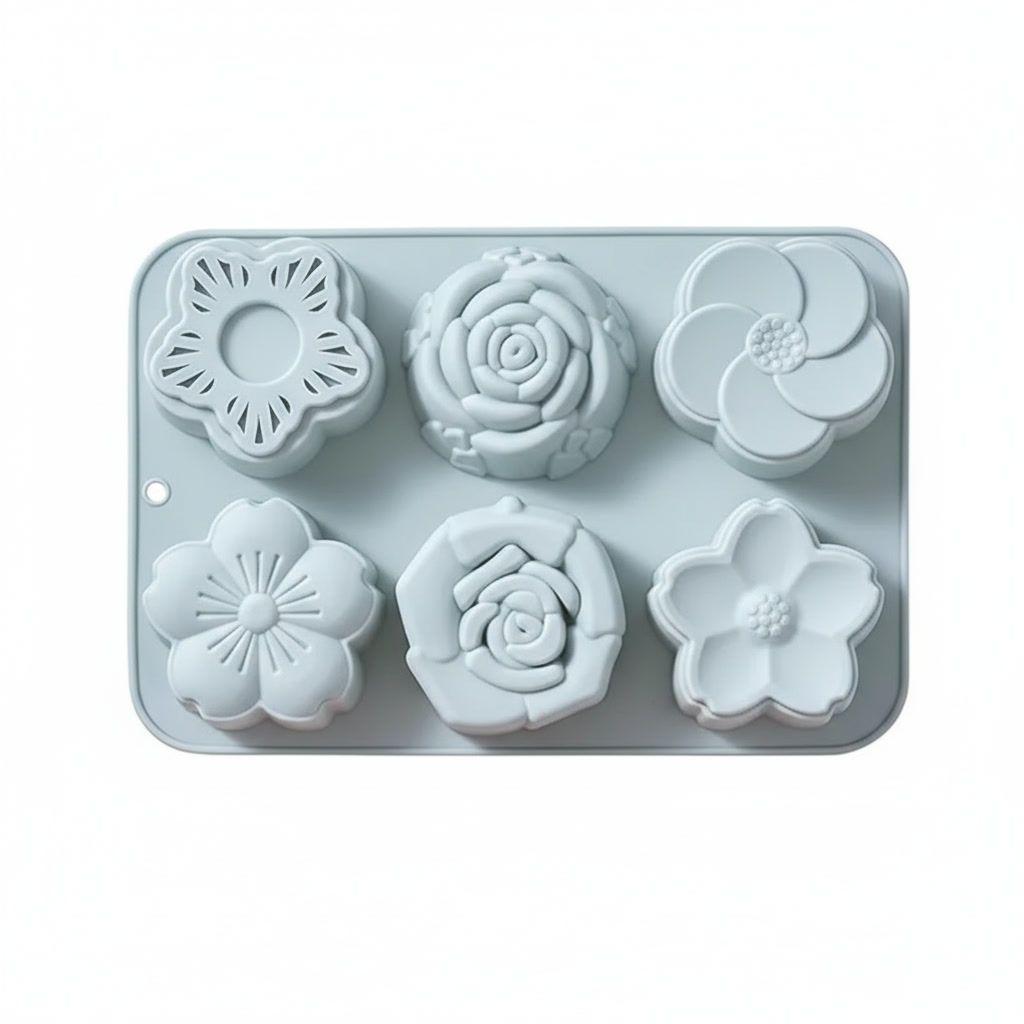 Molde Silicona Flores Rosas Repostería Cocina Silicona-0