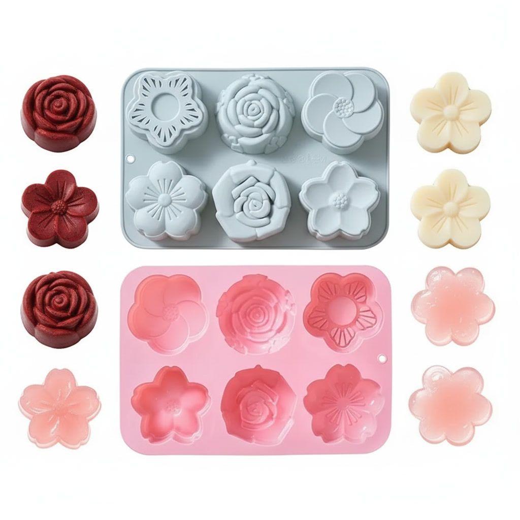 Molde Silicona Flores Rosas Repostería Cocina Silicona-6
