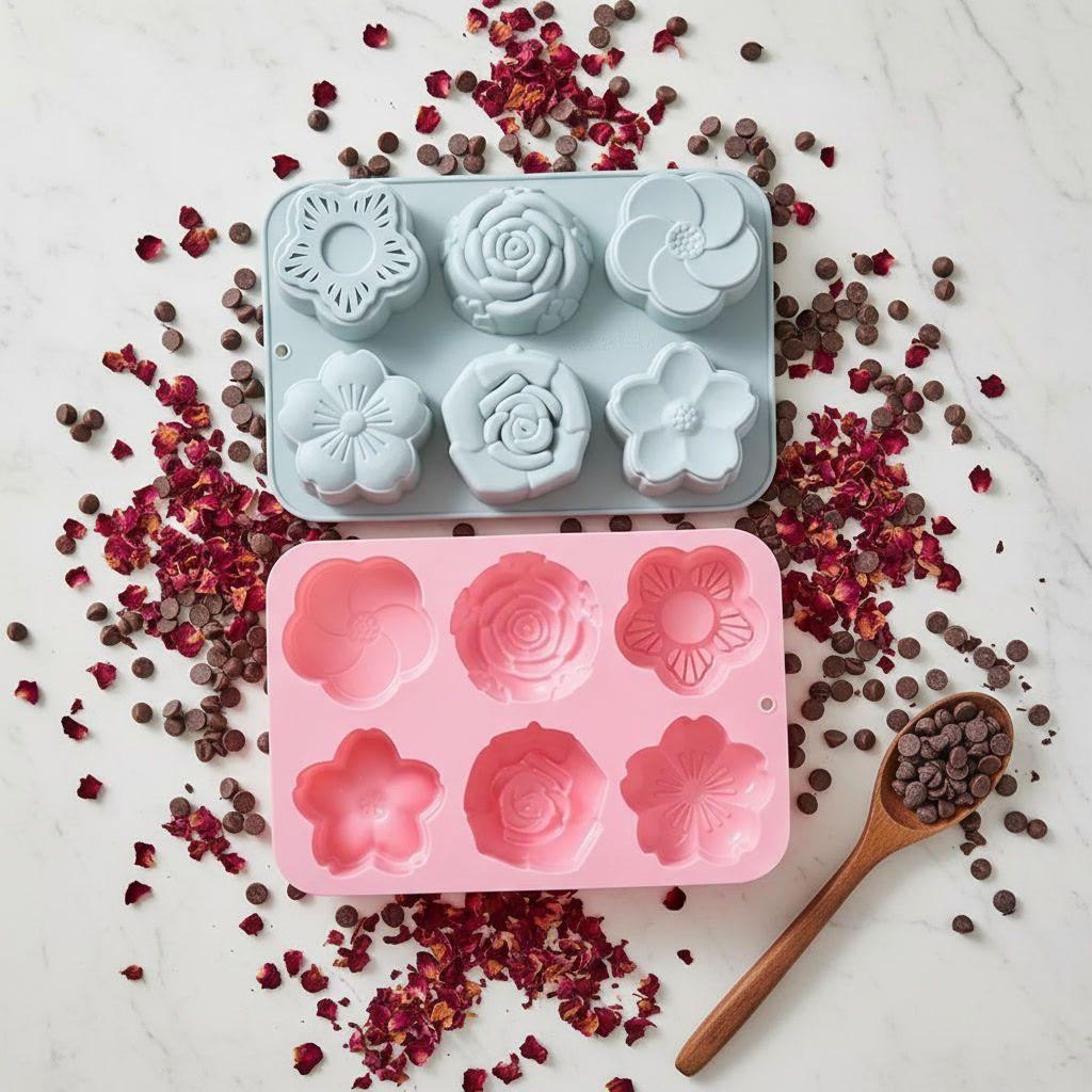 Molde Silicona Flores Rosas Repostería Cocina Silicona-7