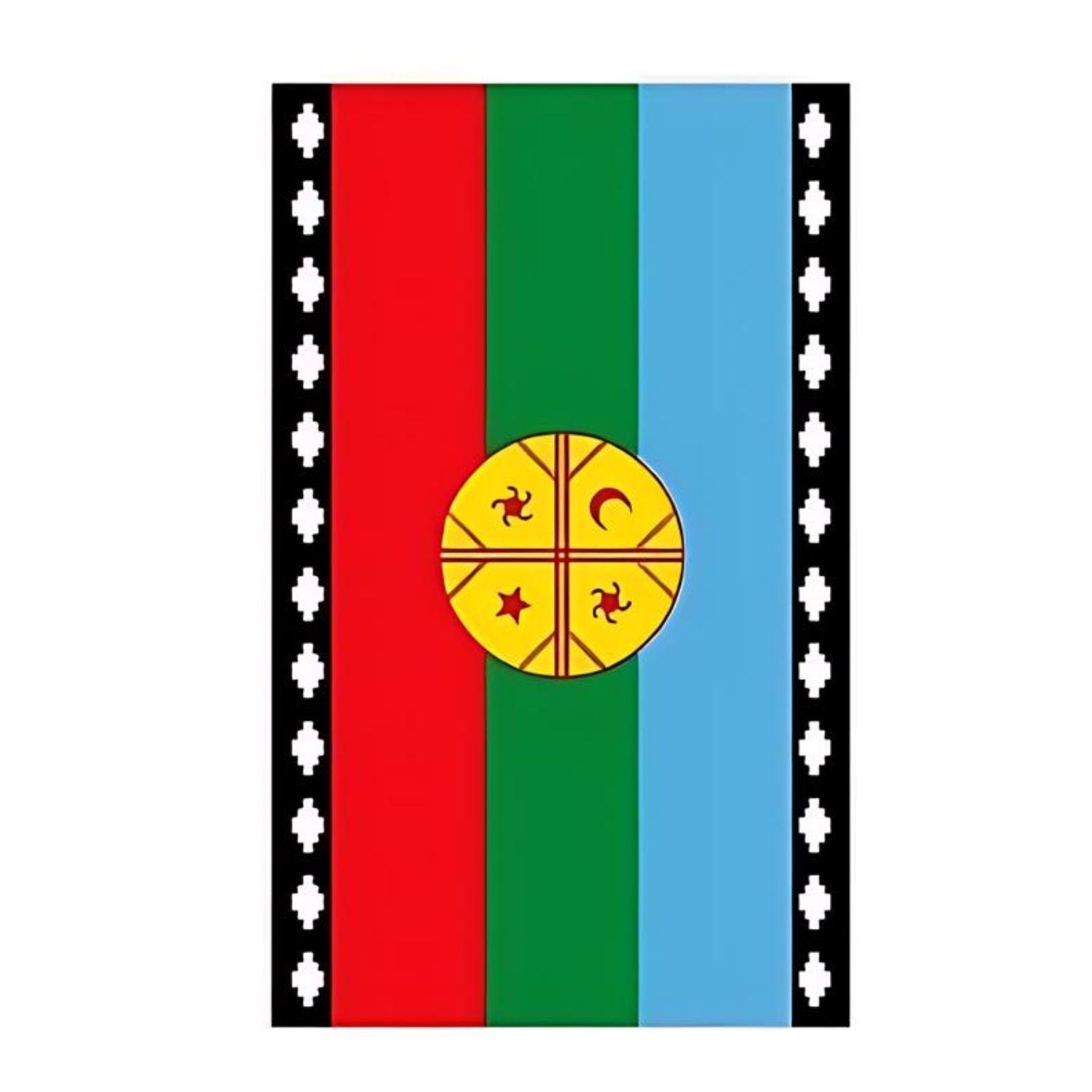 Bandera Mapuche de 60x90cm Decoracion Fiestas Patrias-1