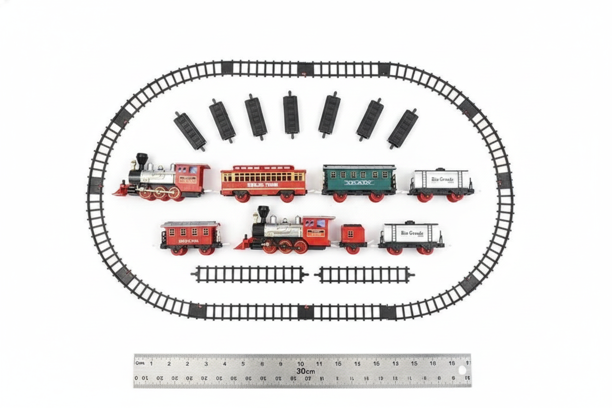 Tren Navideño Clasico Rieles 22 Piezas Decoracion Navideña-7