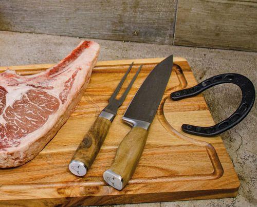 Tabla Para Picar Carne Picadillos Madera Premium Wayu Large Color Marrón Liso-5