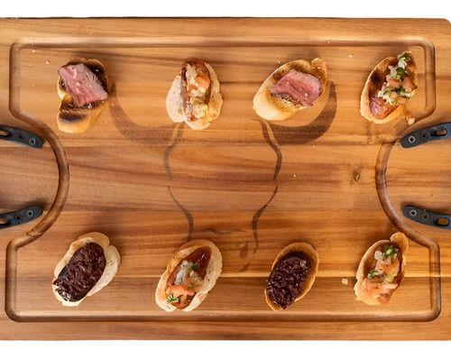 Tabla Para Picar Carne Picadillos Madera Premium Wayu Large Color Marrón Liso-6