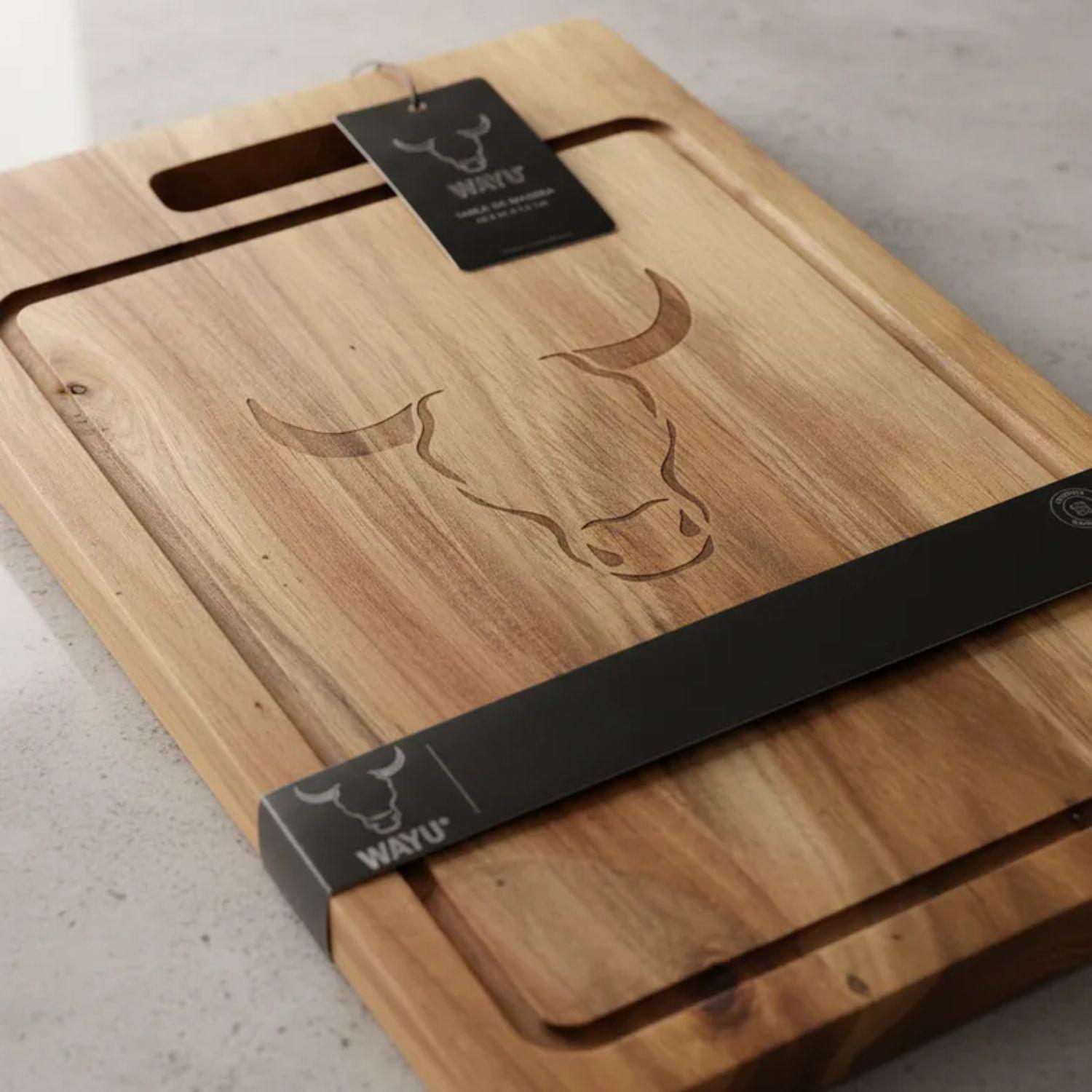 Tabla Cortar Picar Carne 50x35cm Wayu Parrilla Asado Cocina-2