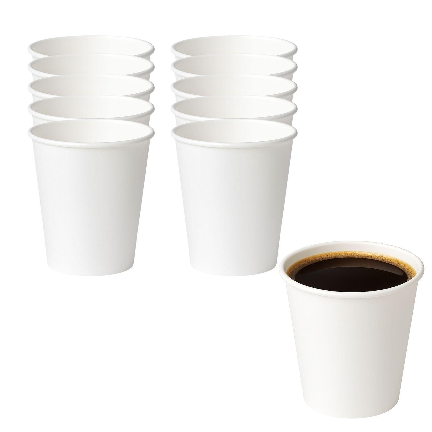 Set 50 Vasos Polipapel Termico 236mL 8Oz Desechable Blanco-0