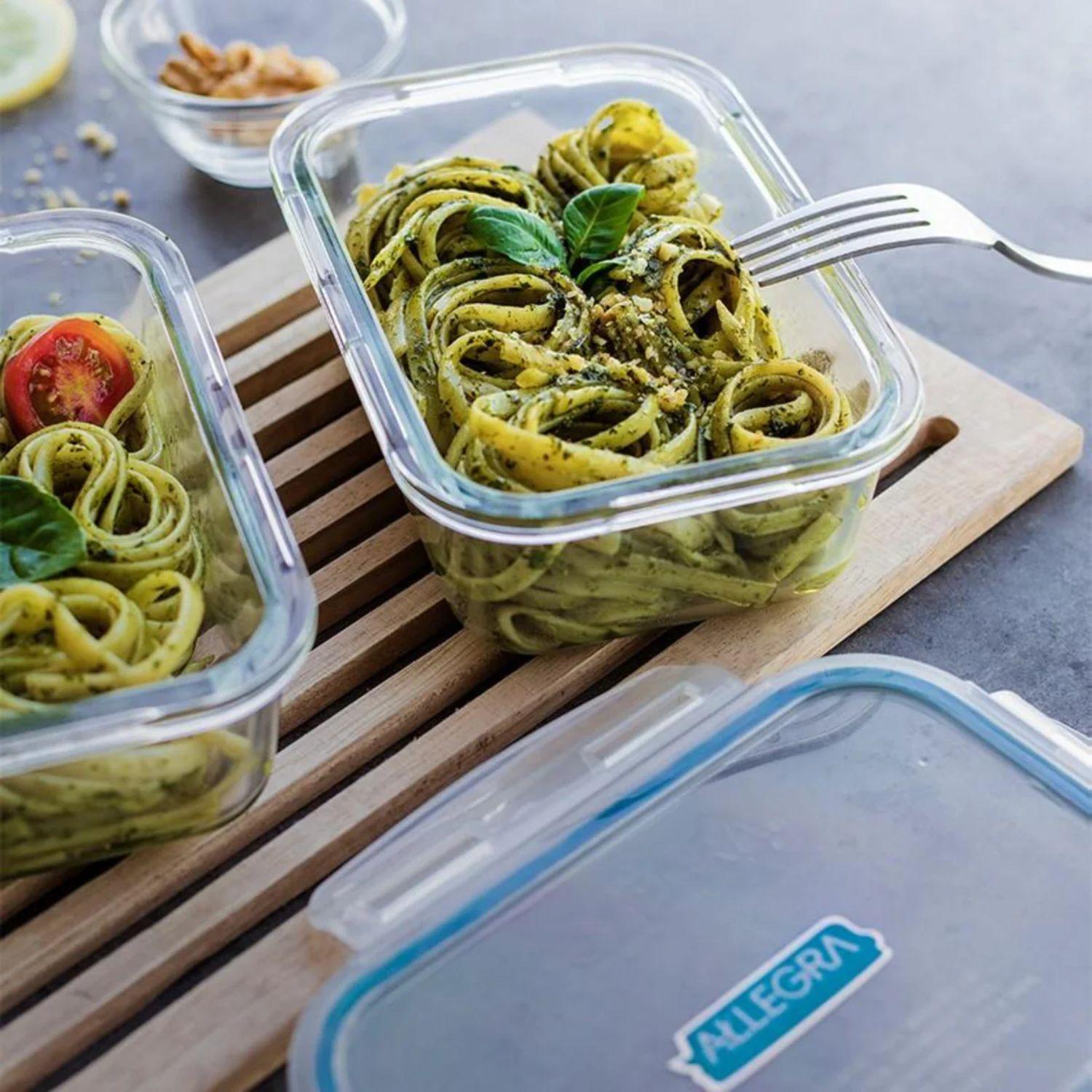 Set 5 Contenedores Hermeticos Vidrio Rectangulares Allegra-3