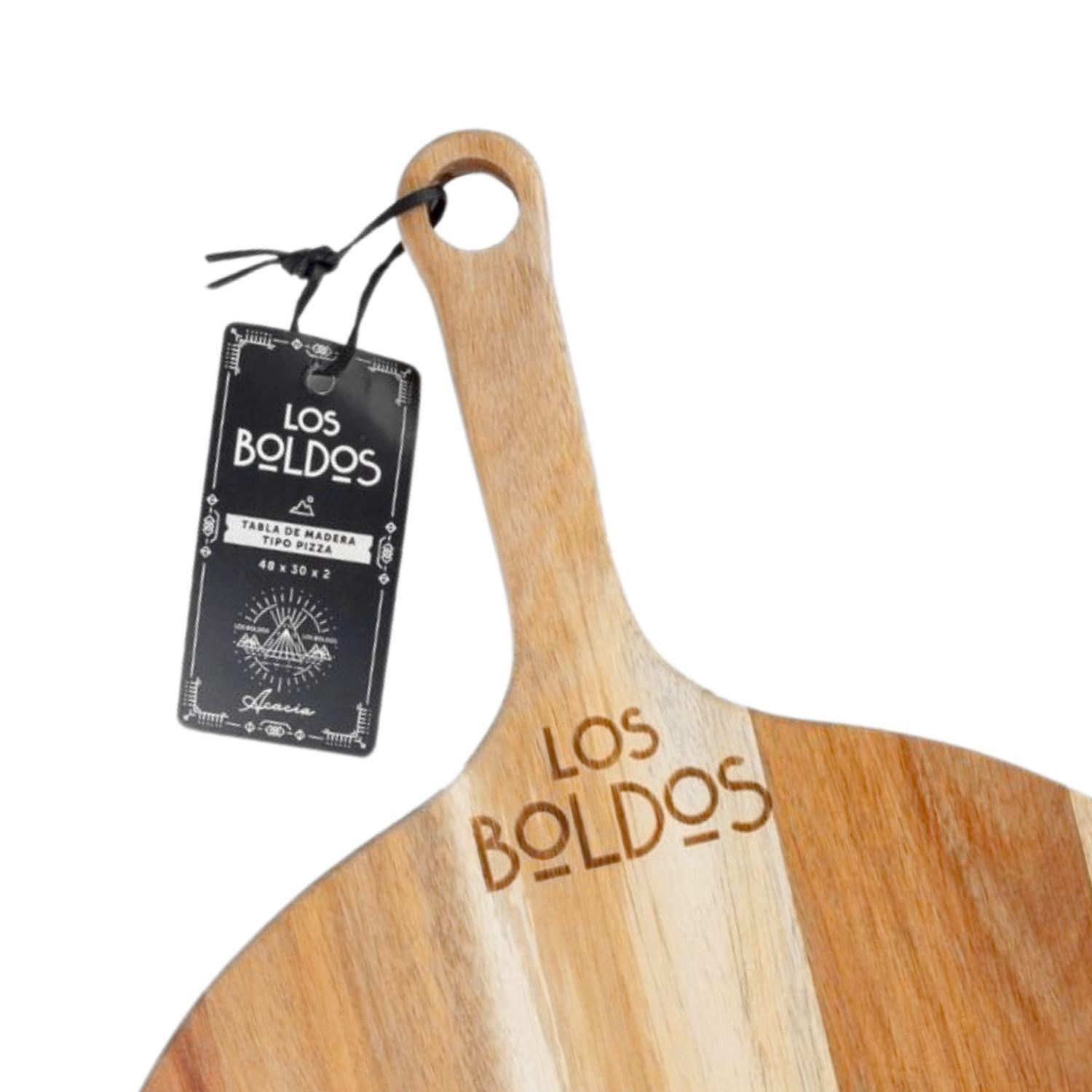 Tabla Para Pizza Madera Acacia 35cm Cocina Masas Redonda-2