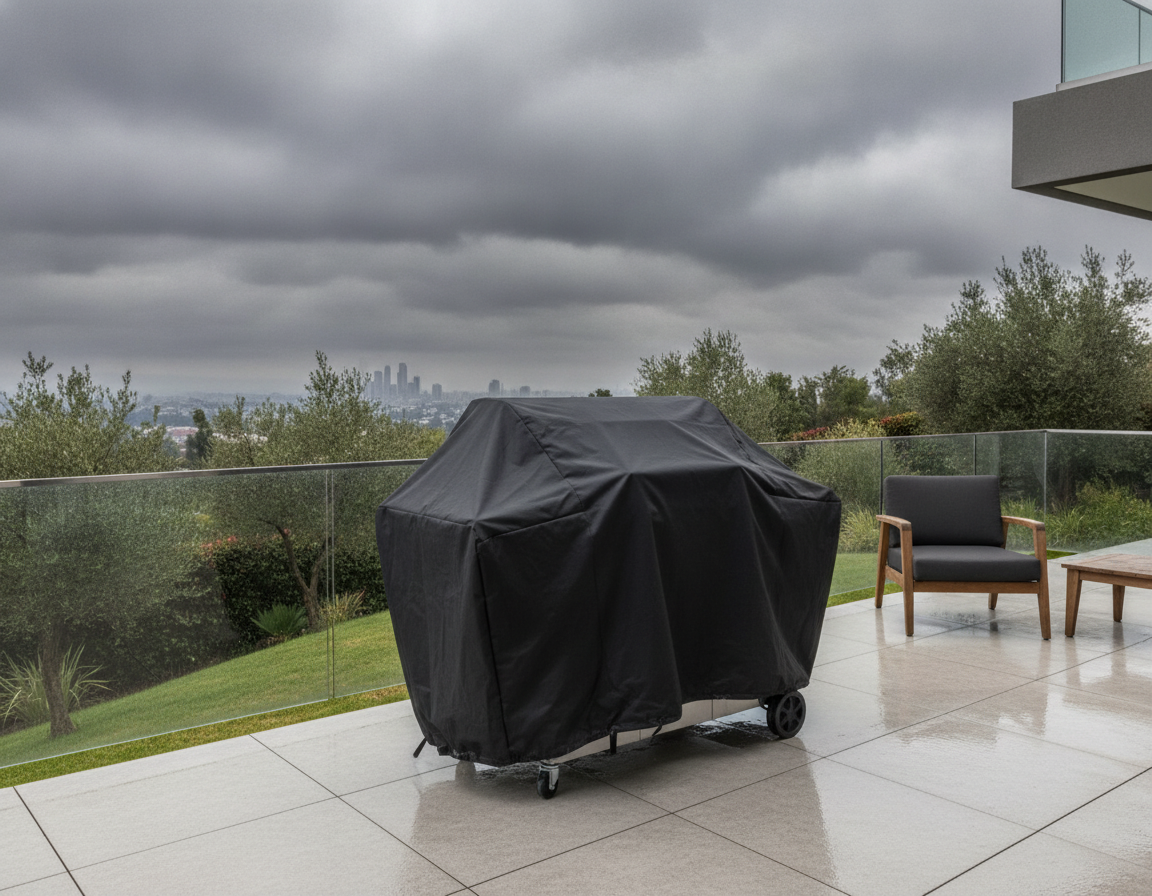 Funda Cubre Parrilla Impermeable Tela Oxford XL Cubre Asador-2