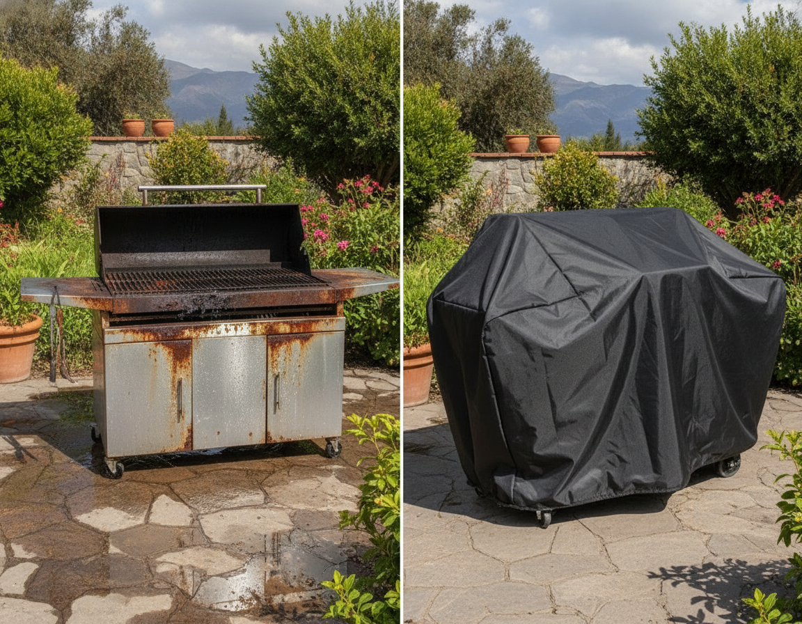 Funda Cubre Parrilla Impermeable Tela Oxford XL Cubre Asador-6