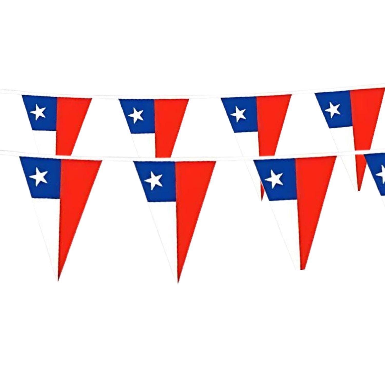Guirnalda Banderines Triangulares Chile Fiestas Patrias 4m-0