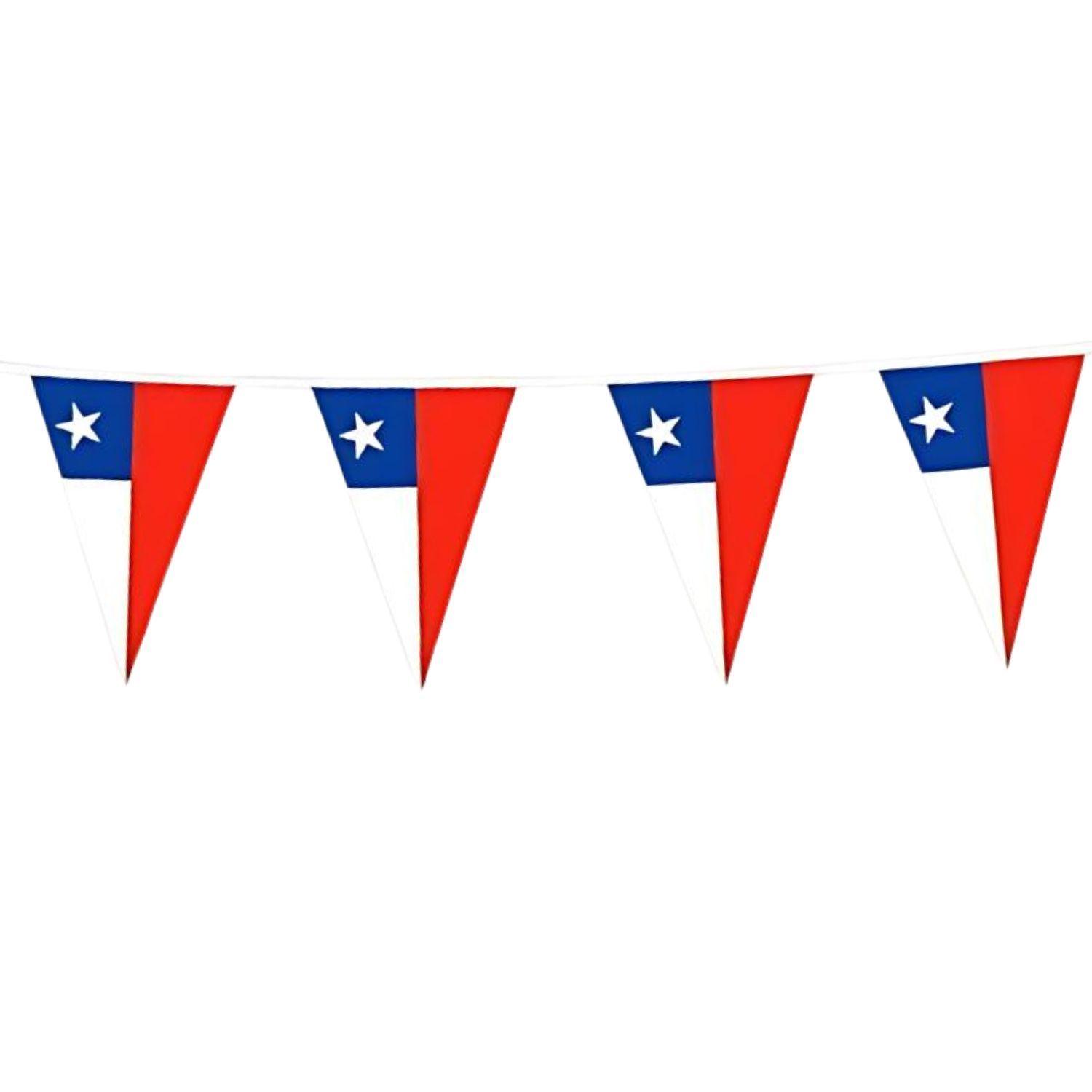 Guirnalda Banderines Triangulares Chile Fiestas Patrias 4m-3