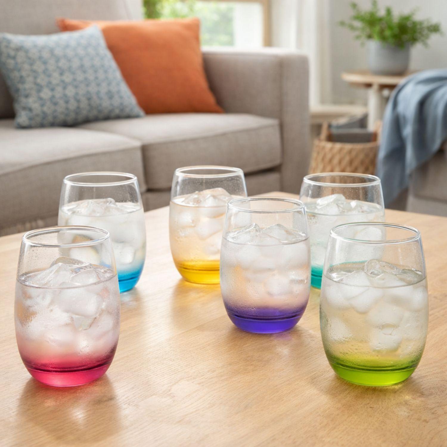 Set De 6 Vasos Altos Mikonos Fondo Color 460mL Cristar-2