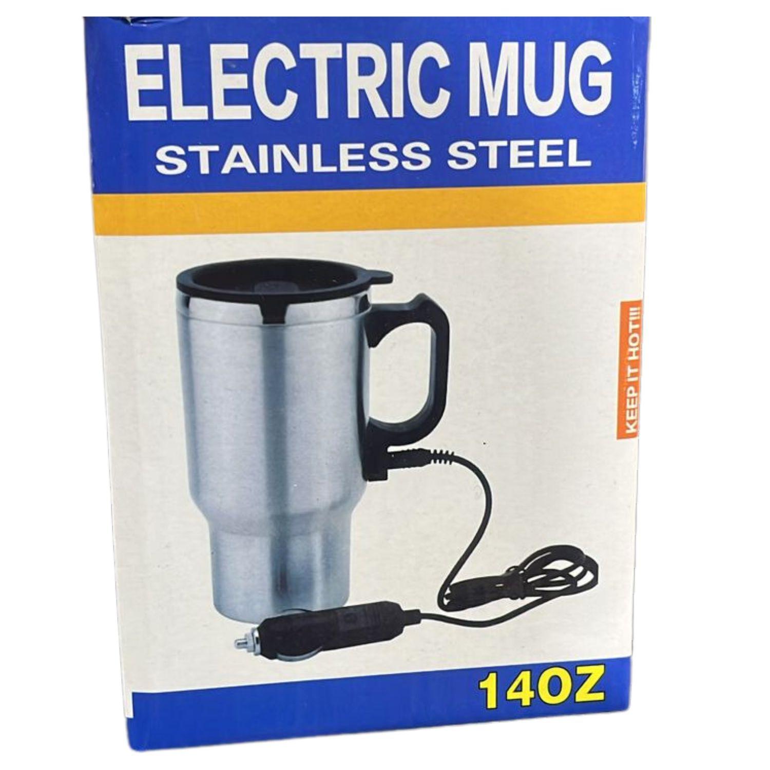 Vaso Auto Acero Tazon Mug 12v 480ml Térmico Conexion Auto-1