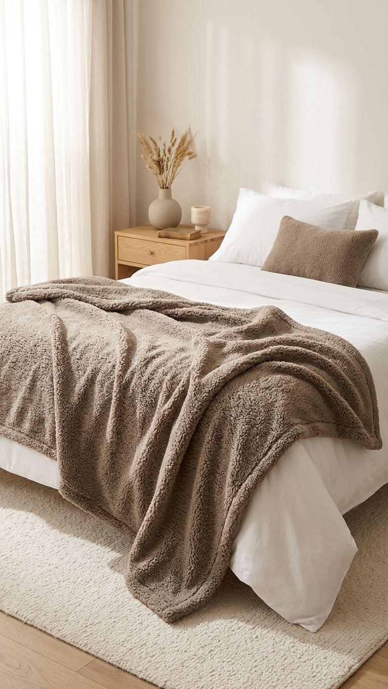 Manta Polar Sherpa Martiné 127x152cm Caramelo-2