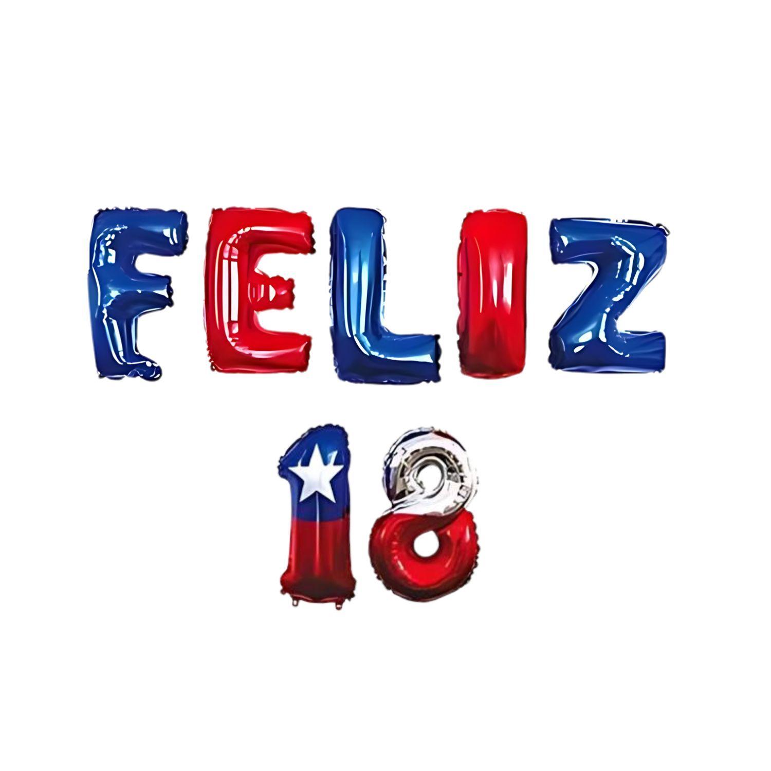 Set 11 Globos Diseño Feliz 18 Fiestas Patrias Chile Cotillon-1