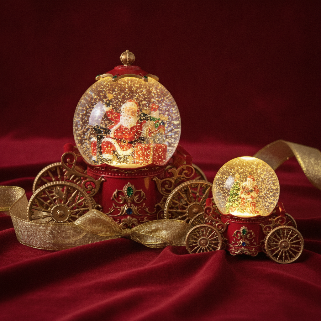 Adorno Navideño Carruaje Viejito Pascuero Musical Usb Brillo-2