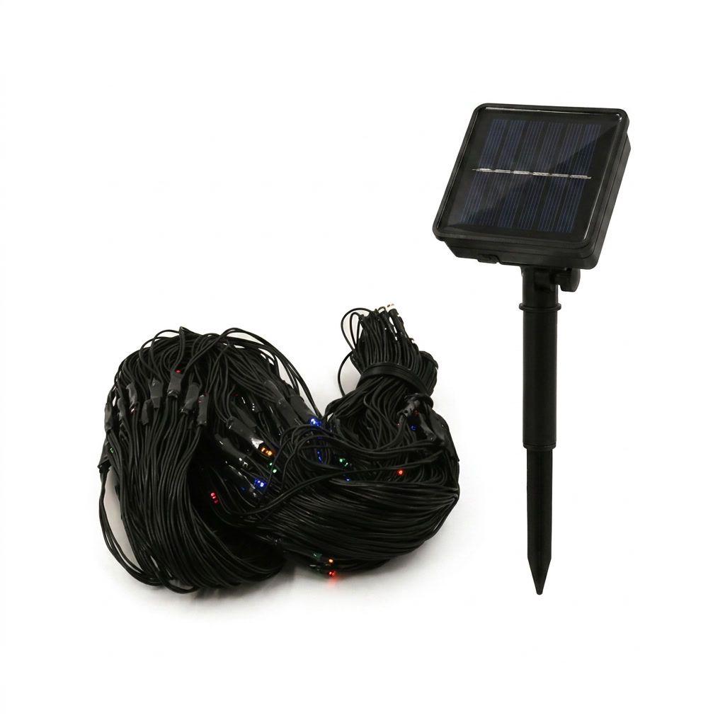 Luces Solares Navidad Malla LED 200L 3x2m Multicolor-0