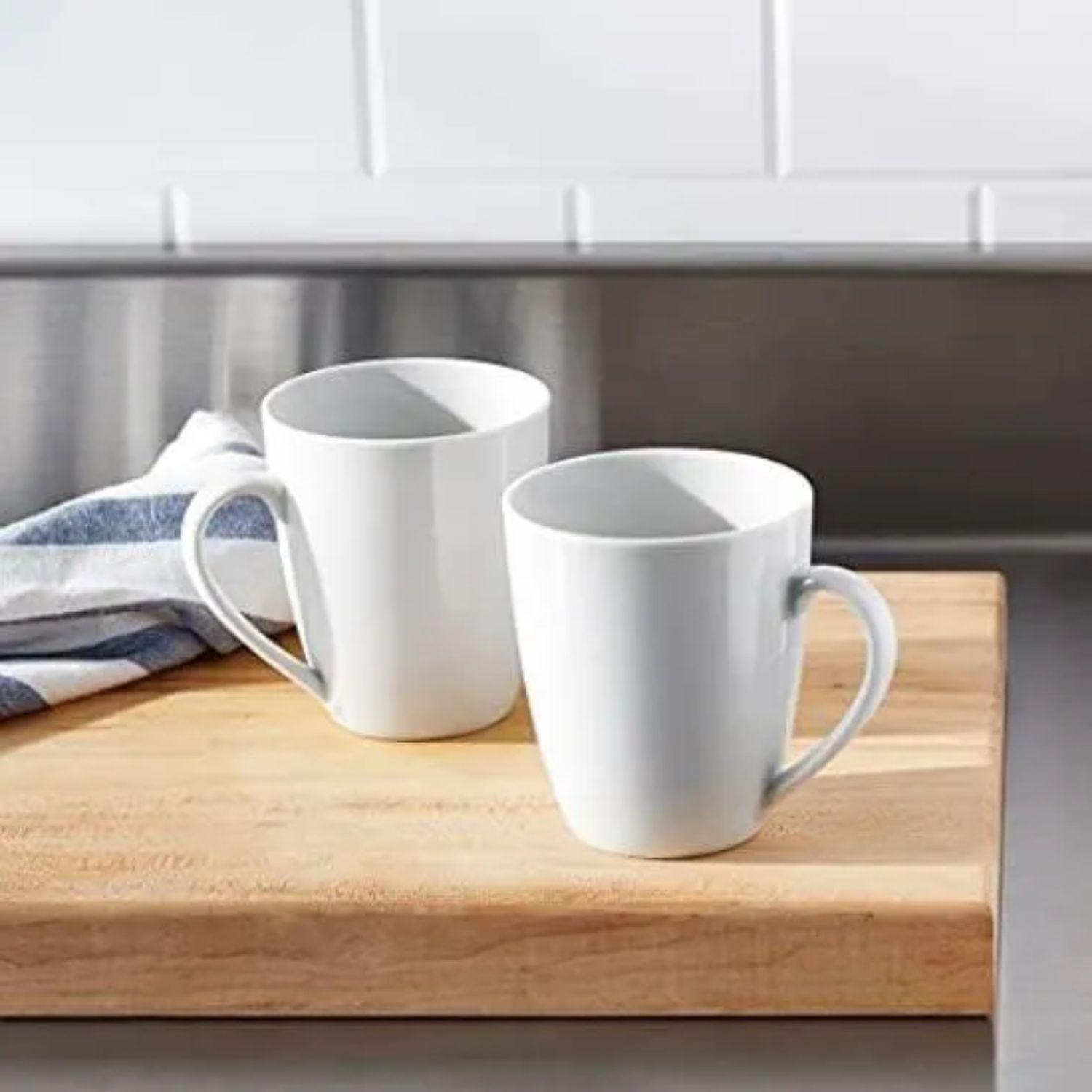 Set 12 Tazas Mug De Ceramica Blanco Bullet 325mL Hallen-2