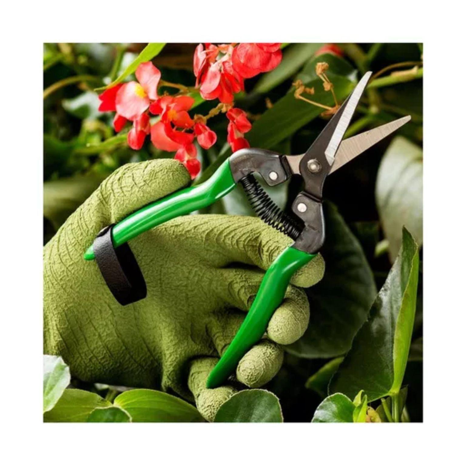 Tijera De Jardin 17cm Resorte Retorno Mango Antideslizante-2