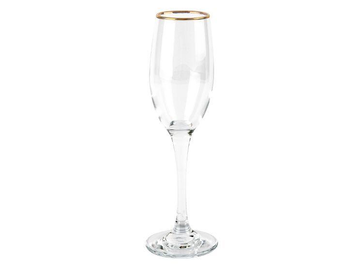 Set 4 Copas Flute 180cc Con Bode Dorado Allegra-3