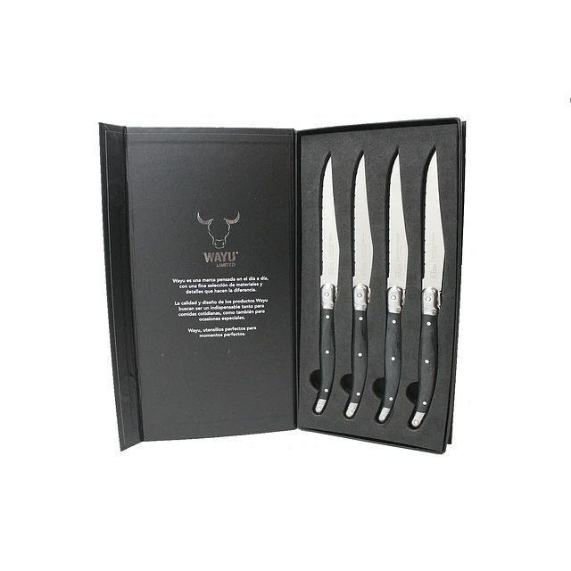Set 4 Cuchillos Black Mesa Wayu Limited Durabilidad y Elegancia-4