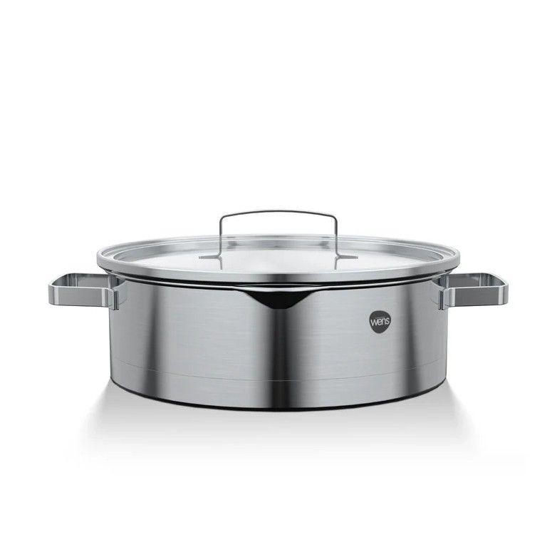 Cacerola Acero Inoxidable 24cm Tapa Wens Inducción-0