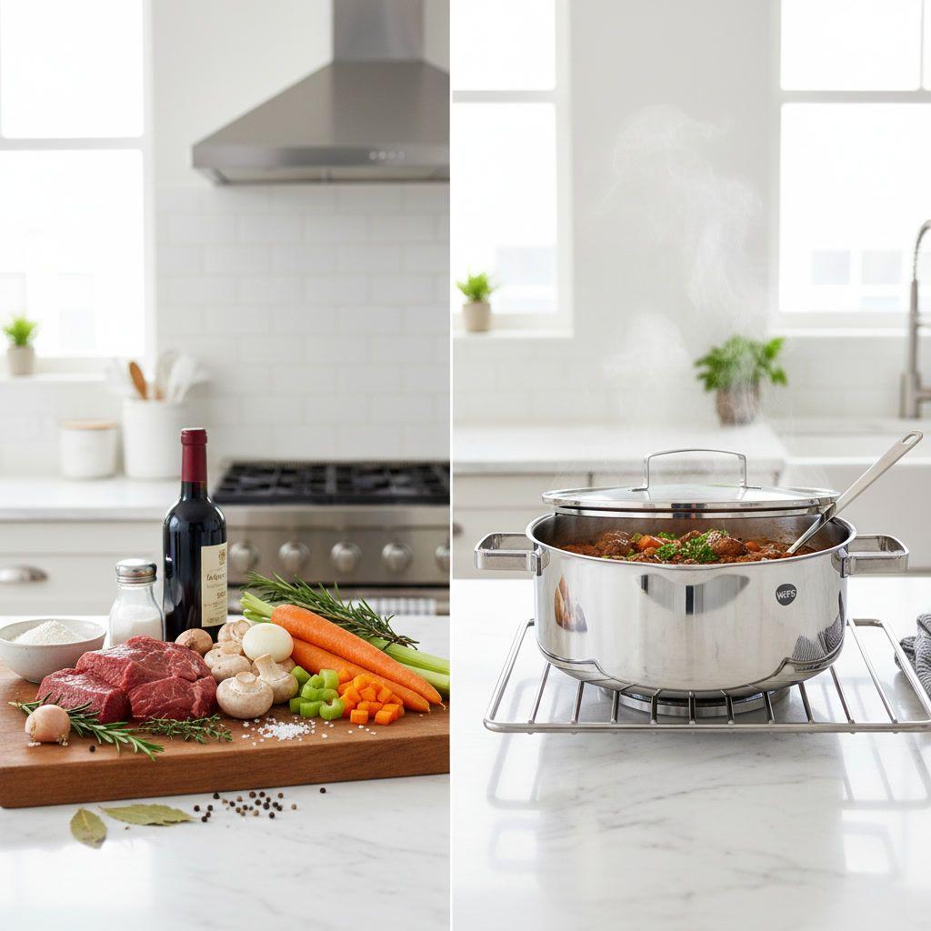 Cacerola Acero Inoxidable 24cm Tapa Wens Inducción-2