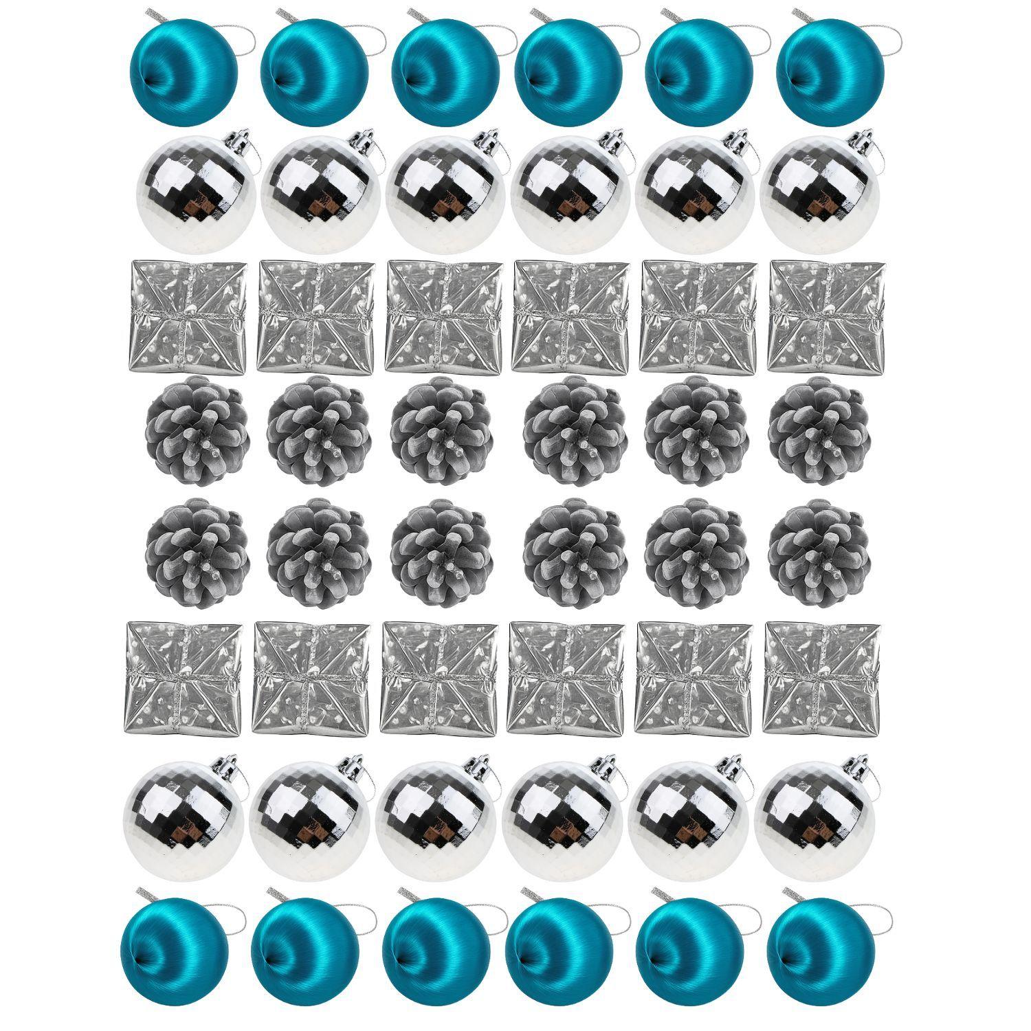 Set 48 Adornos Navideños Decoración Regalos Esfera 5cm Hogar-0