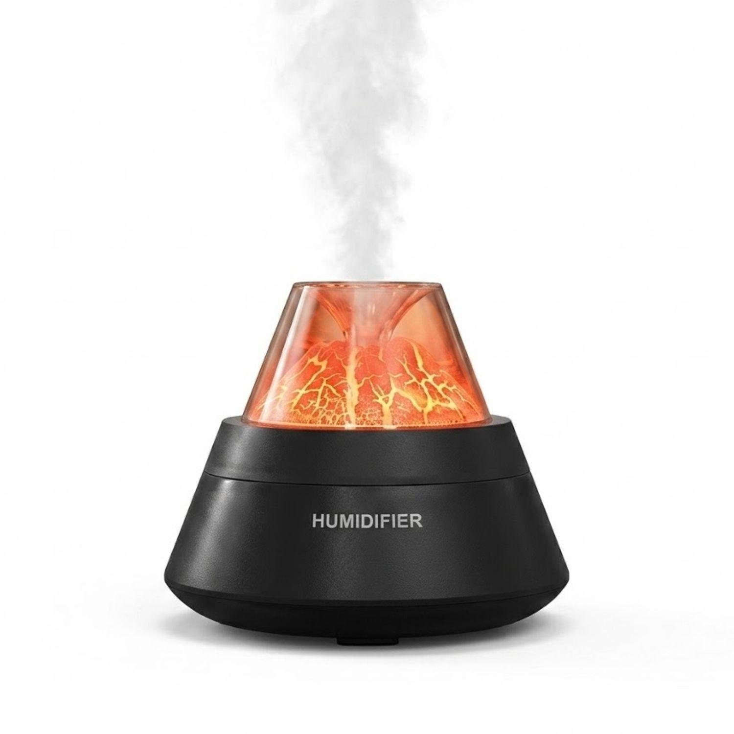 Humidificador Volcan Silencioso 250mL Aromatico Hogar Negro-0