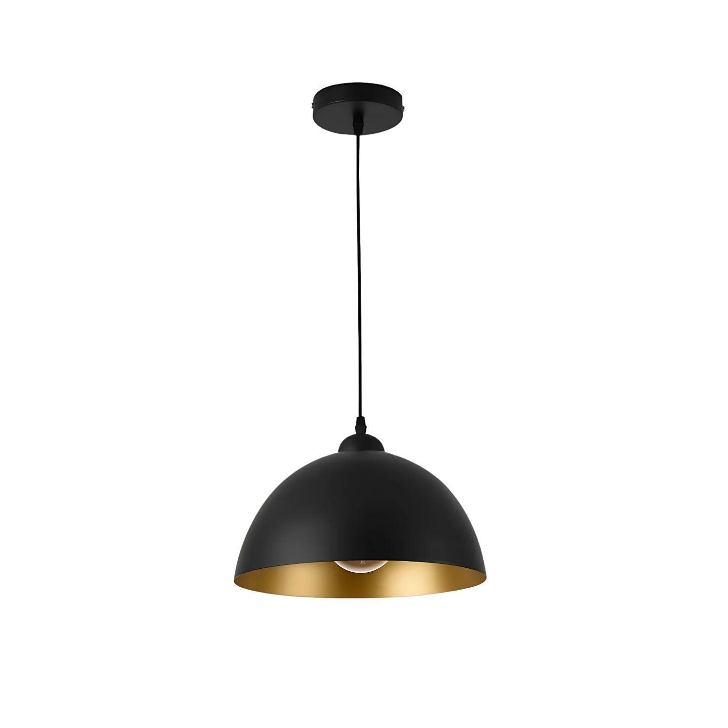 Lampara De Techo Colgante Cupula Vintage Decoracion Negro-0